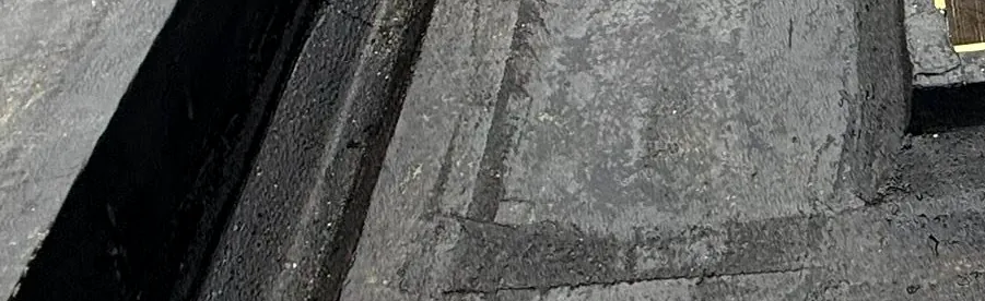 Close-up of the torch-on felt
