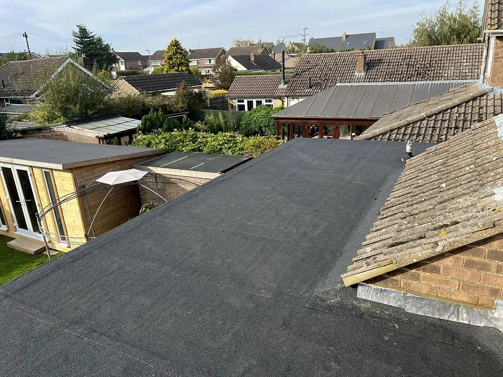 Felt flat roof