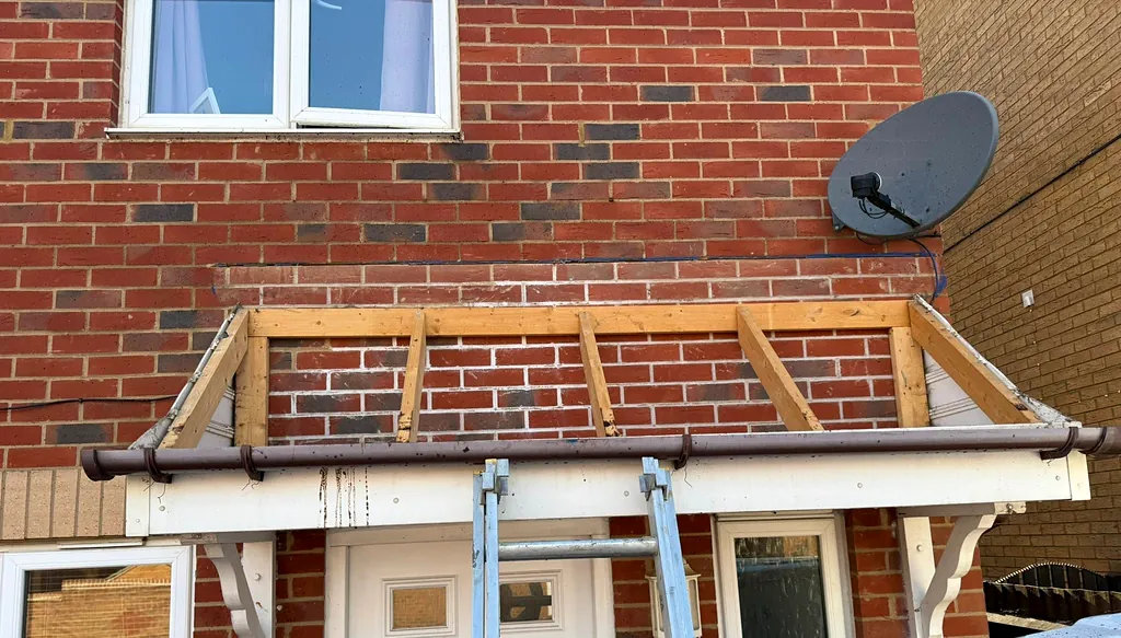Porch roof, another photo from the job