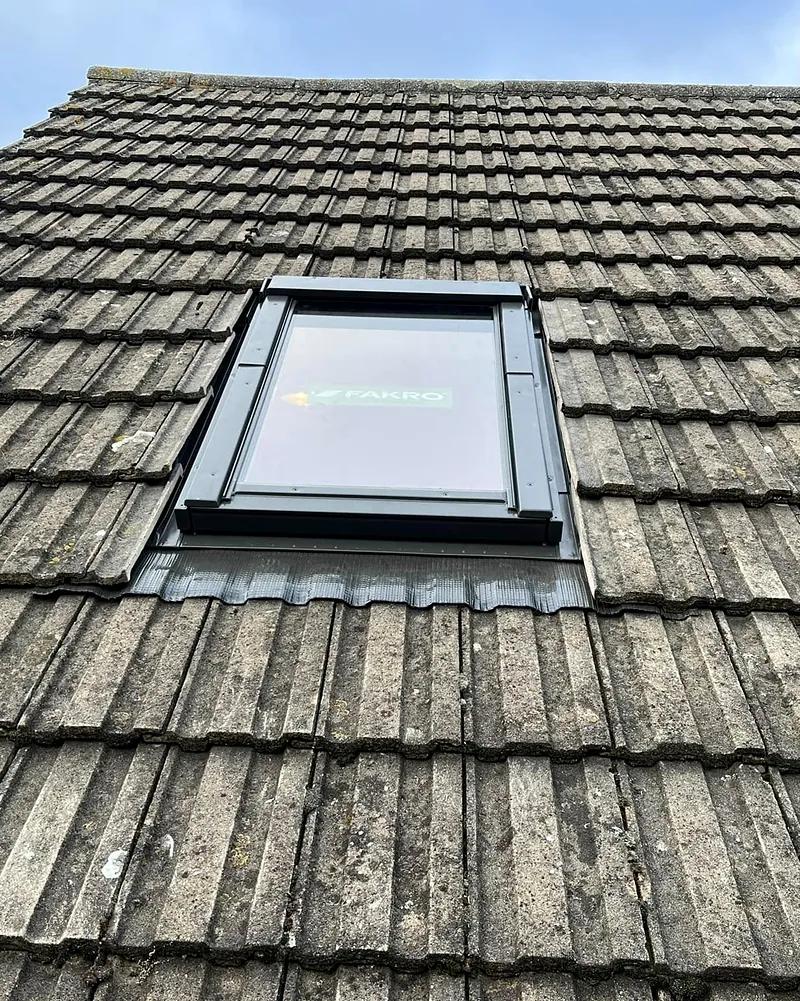 Velux window in a tiled roof